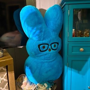 3 ft Peep blue with black sparkly glasses